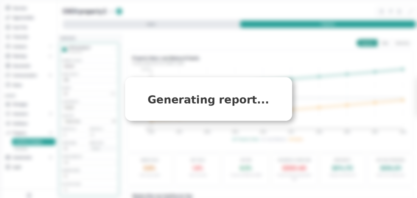 Investment property report generation in Adiso